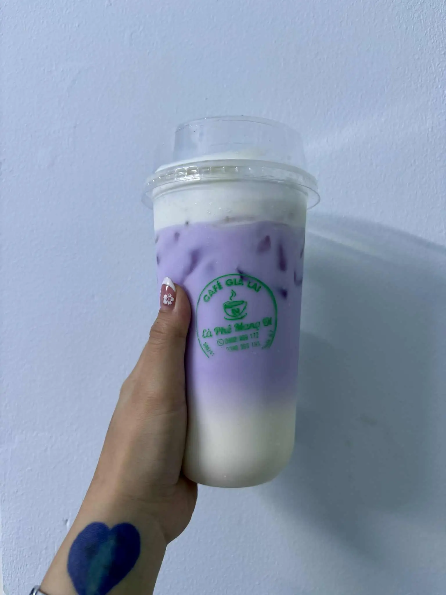 Hình ảnh combo khoai môn latte S + matcha latte S 