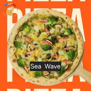 Hình ảnh Pizza Hải Sản Xốt Pesto Xanh Cao Cấp