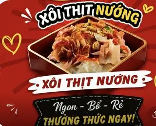 Hình ảnh xôi thịt nướng 