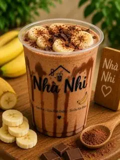 Hình ảnh sinh tố chuối cacao 