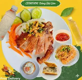 Hình ảnh Sườn Full Topping + Nước mát