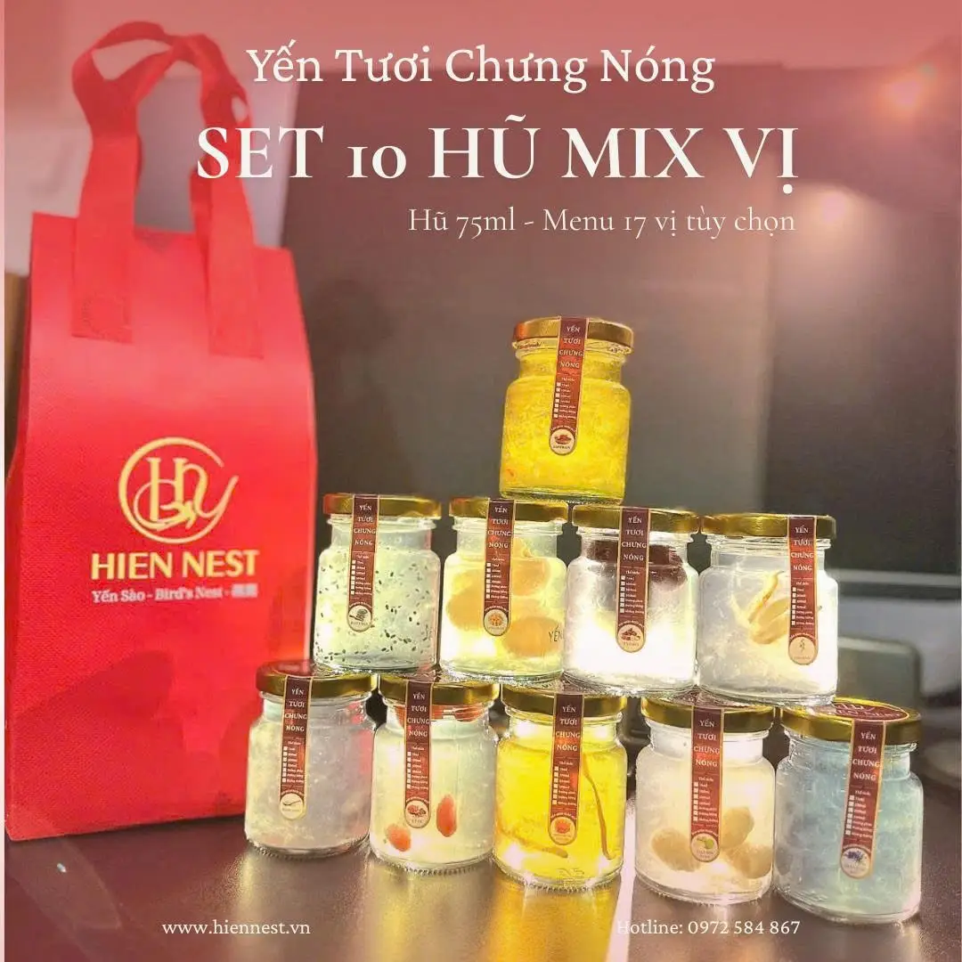 Hình ảnh Set 6 hũ 75ml Combo tiết kiệm yến Nóng tùy chọn vị
