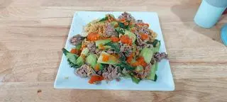 Hình ảnh mì xào bò cải