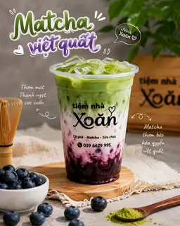 Hình ảnh  matcha  việt quất