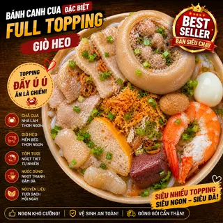 Hình ảnh Bánh Canh Cua Đặc Biệt Full Topping Giò Gân Hoặc Móng