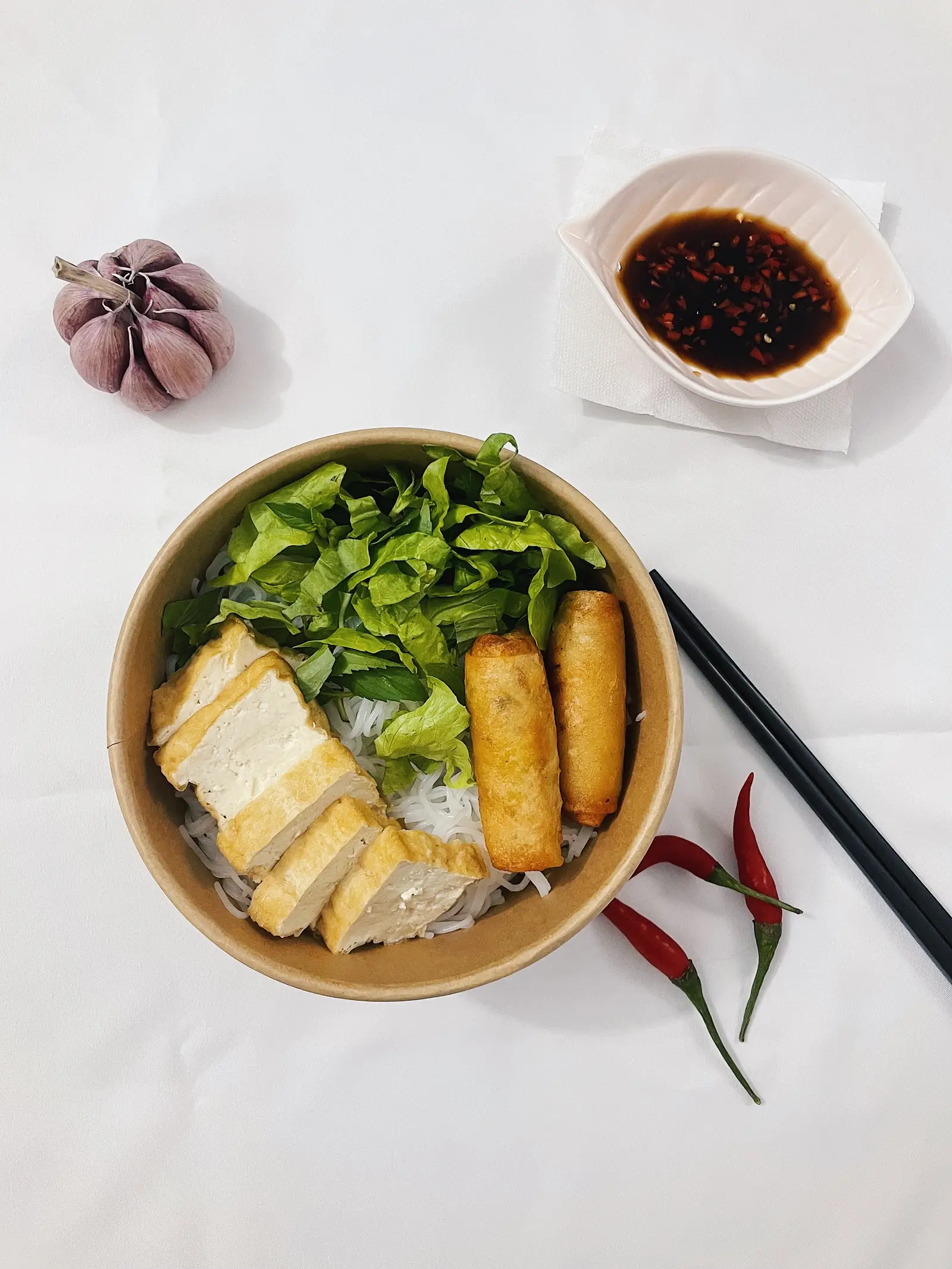 Hình ảnh Bún chay - bún nước tương chay