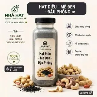 Hình ảnh Sữa hạt mè đen - hạt điều - đậu phộng