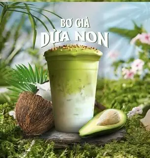 Hình ảnh Bơ già Dừa Non ( Ly 500ml) 