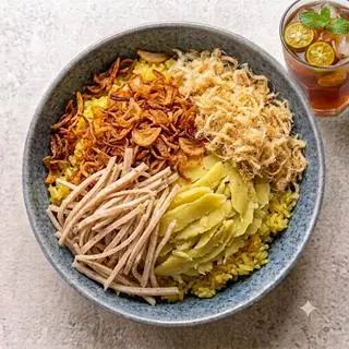 Hình ảnh Xôi xéo chả + trà tắc