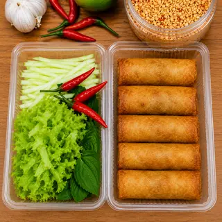 Hình ảnh Combo 5 cuốn chả giò nhân thịt