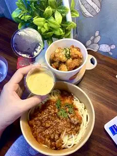 Hình ảnh Combo mỳ Ý - gà sốt phô mai