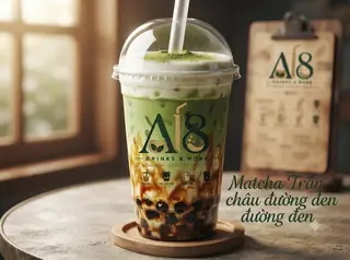 Hình ảnh Sữa Tươi Matcha Trân Châu Đường Đen