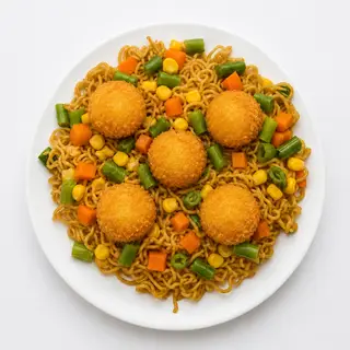 Hình ảnh Mì trộn viên xù phô mai