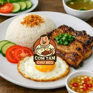 Hình ảnh Combo cơm tấm sườn trứng - Coca ly