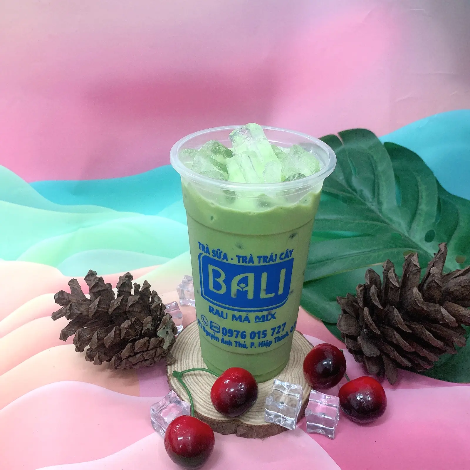 Hình ảnh Trà sữa Thái xanh - size L 700ml
