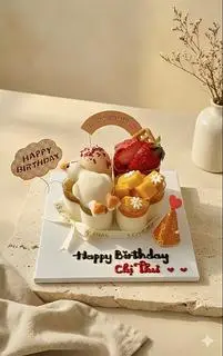 Hình ảnh bánh 1 tầng pannacotta