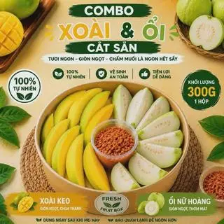 Hình ảnh Xoài và ổi cắt sẵn - 300g