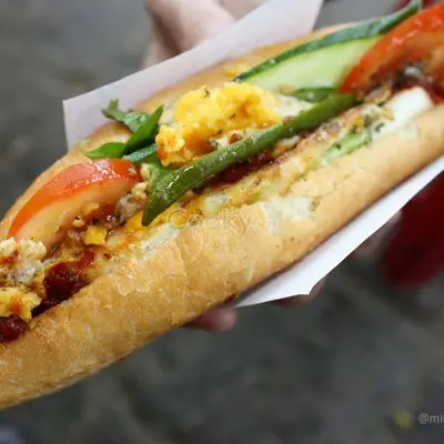 Hình ảnh bánh mỳ nem trứng