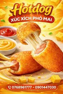 Hình ảnh Hot Dog Phô Mai