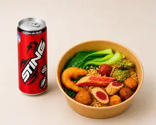 Hình ảnh Combo 1 Mình - Mì Trộn Viên Thập cẩm + 1 Sting 