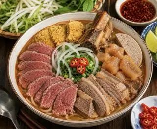 Hình ảnh Bún Bò : Đặc Biệt Có Sườn Bò
