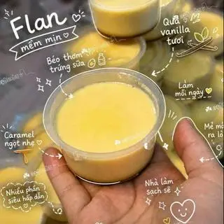 Hình ảnh bánh flan nhà làm ít ngọt