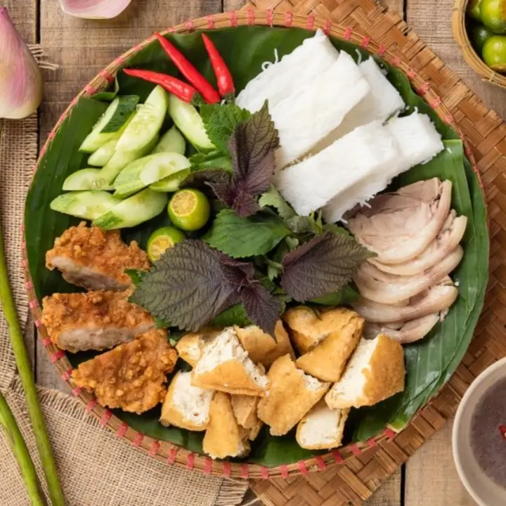 Hình ảnh Bún đậu chả cốm - thịt chân giò