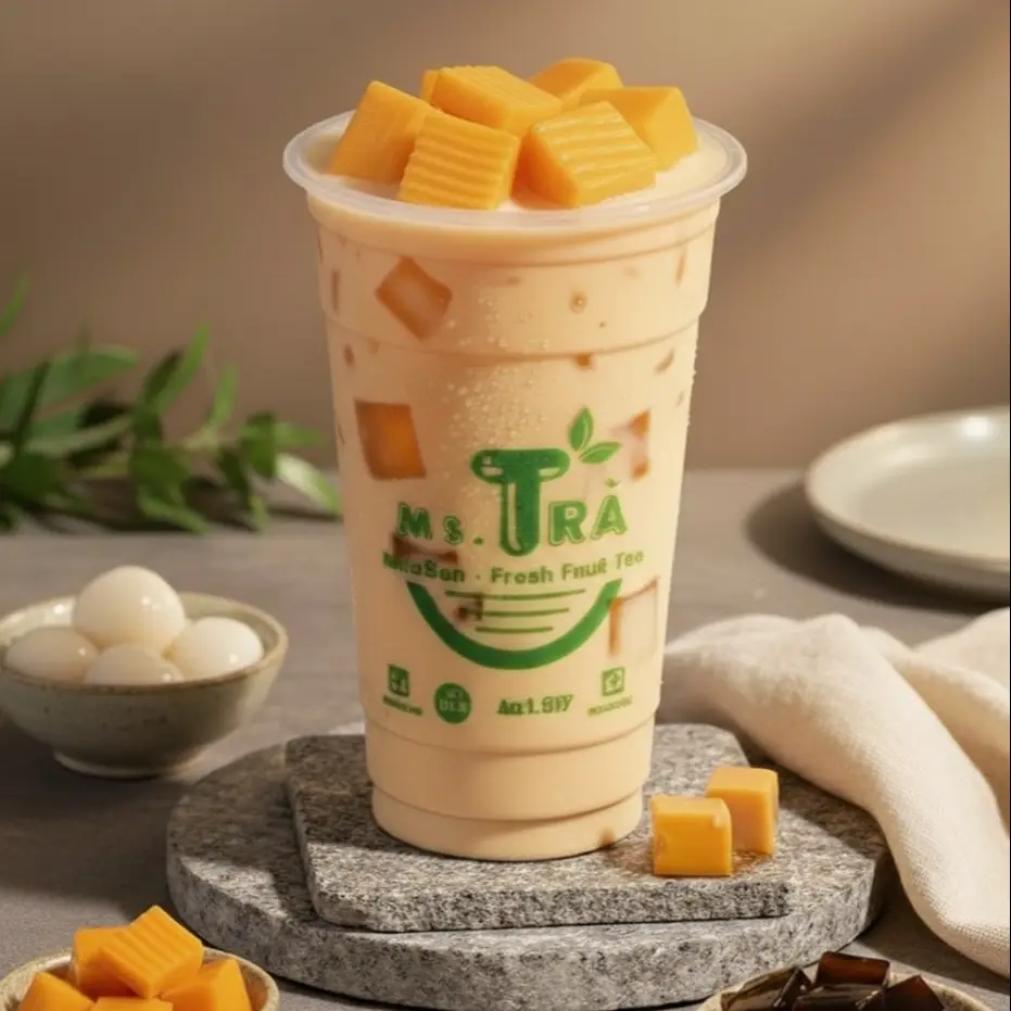 Hình ảnh TRÀ SỮA KHÚC BẠCH PHÔ MAI 700ML