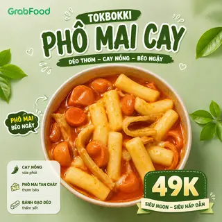 Hình ảnh Tokbokki sốt phô mai cay