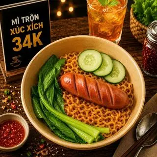Hình ảnh Mì Trộn Xúc Xích (Chưa Kèm Súp)
