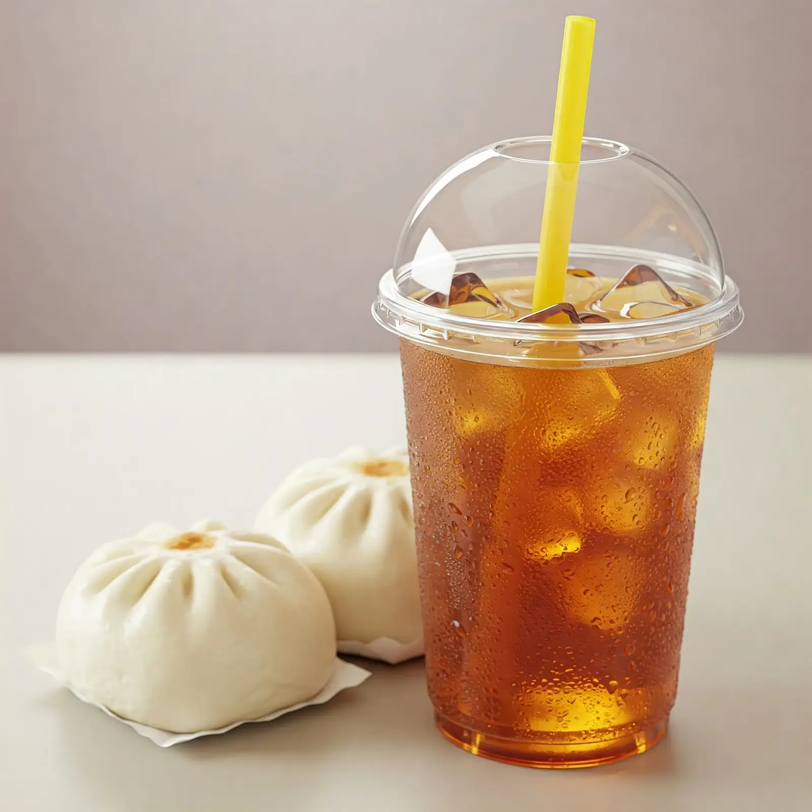 Hình ảnh Combo trà 700ml + bánh bao thịt 
