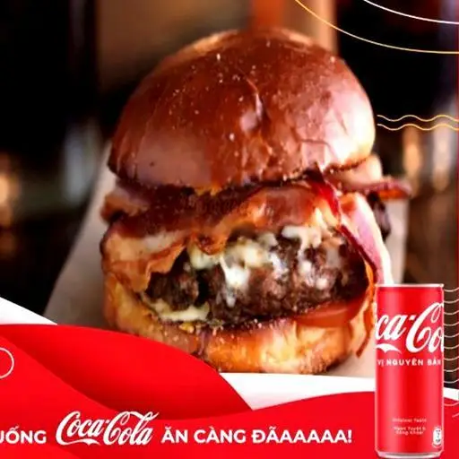 Hình ảnh Beef bacon burger - Coca