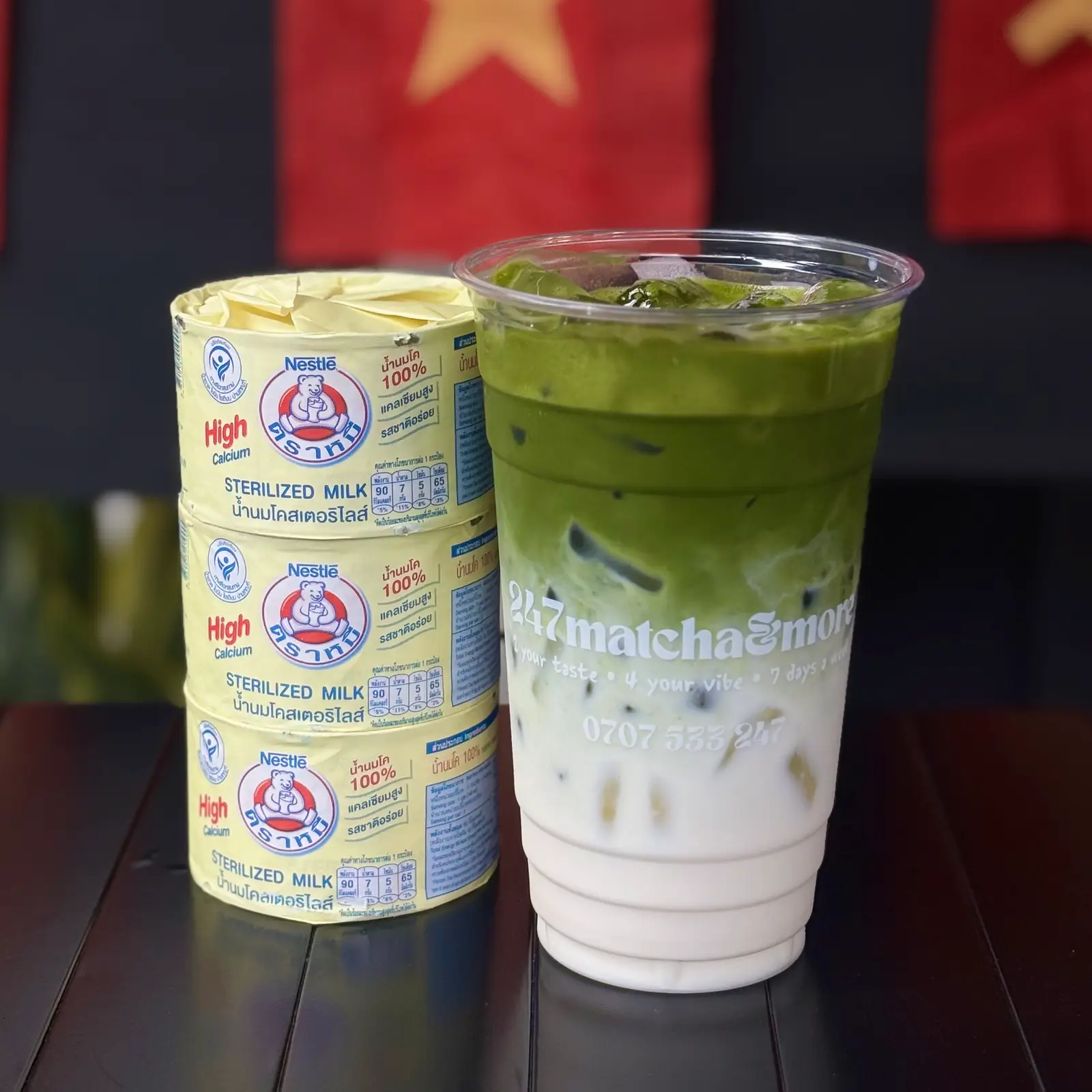 Hình ảnh Matcha Latte ĐL Sữa Gấu