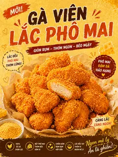 Hình ảnh Gà viên lắc phô mai