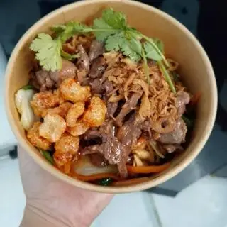 Hình ảnh combo mì trộn + nước