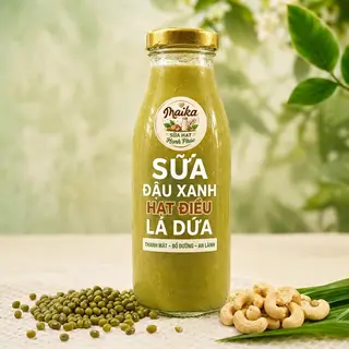 Hình ảnh Sữa đậu xanh hạt điều lá dứa