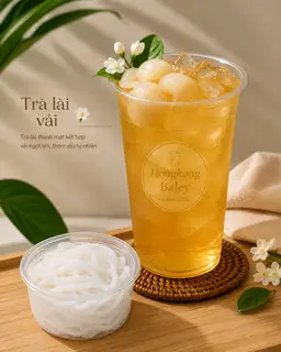 Hình ảnh Trà Lài Vải (L) + Dừa Non Sợi