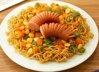 Hình ảnh Mỳ Trộn Xúc Xích
