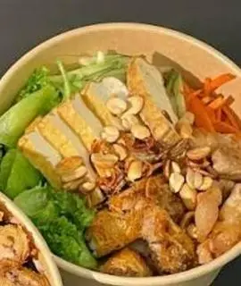Hình ảnh bún đậu hũ +chả giò rau sống nước tương 