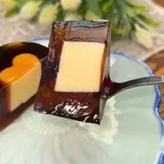Hình ảnh Rau câu cafe bánh flan - hủ tròn