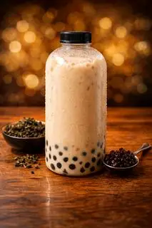 Hình ảnh Trà sữa Oloong Nhài Healthy (ko bột béo) chai 1 lít
