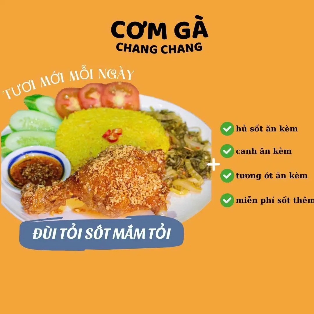 Hình ảnh Cơm gà sốt mắm tỏi(size nhỏ)