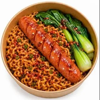 Hình ảnh Mì trộn xúc xích
