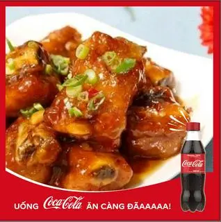 Hình ảnh Cơm Sườn Non Xào Chua Ngọt + Coca