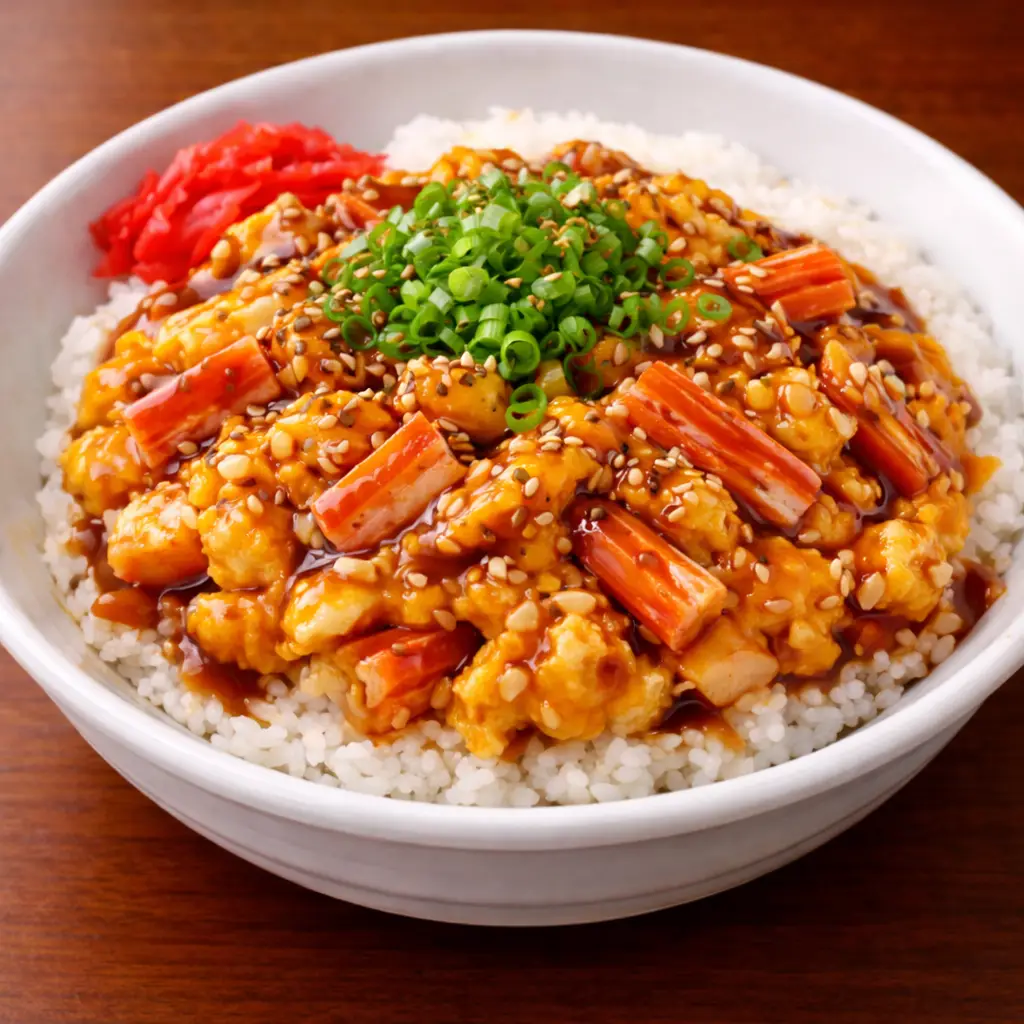 Hình ảnh Cơm Trứng Phủ Thanh Cua | カニカマ玉子丼