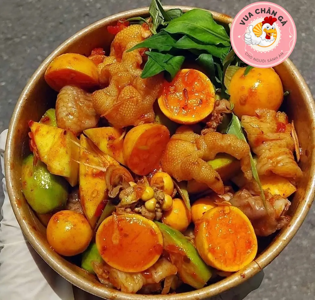 Hình ảnh Combo trải nghiệm: Chân gà mix trứng non sốt thái size S