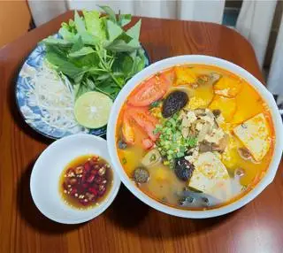 Hình ảnh Bún riêu chay - vegan crab noodle soup