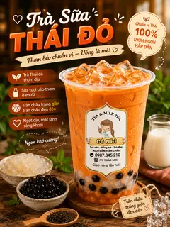 Hình ảnh Trà sữa thái đỏ 500ml