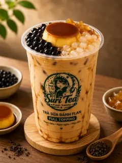 Hình ảnh Trà sữa bánh flan