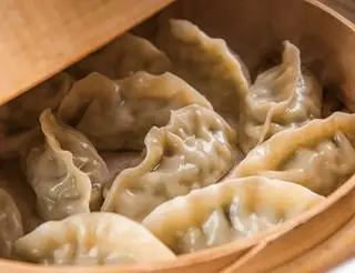 Hình ảnh 15 cái mandu hấp chấm dầu giấm